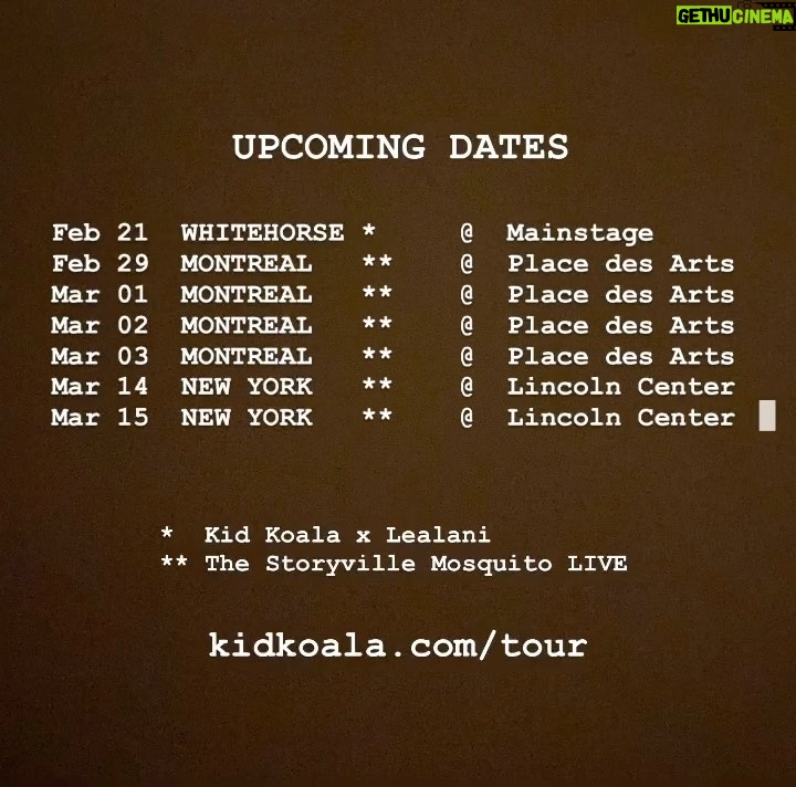 Kid Koala Instagram - upcoming! kidkoala.com/tour