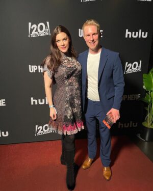 Kim Director Instagram - 1. The wonderful @michaelcbenz is absolutely HILARIOUS in @uphereonhulu 
2. The super talented 
@mickszal (check out her show in NYC this Monday!)
3. 👗 @inearnestofficial 
4. Goodnight xx

#nyc #uphere