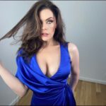 Kim Director Instagram - Thank you @theiacouture & @stylewithden 💙 “When life is out of your control, post beautiful dresses” me #theia #cocktail #cocktaildress #fashion #ues #nyc #lymewarrior Upper East Side