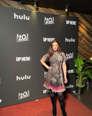 Kim Director Instagram - 1. The wonderful @michaelcbenz is absolutely HILARIOUS in @uphereonhulu 
2. The super talented 
@mickszal (check out her show in NYC this Monday!)
3. 👗 @inearnestofficial 
4. Goodnight xx

#nyc #uphere