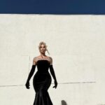 Kimora Blac Instagram - 100 miles away in @FashionNova Wearing 'Stella Velvet Gown Set' Los Angeles, California