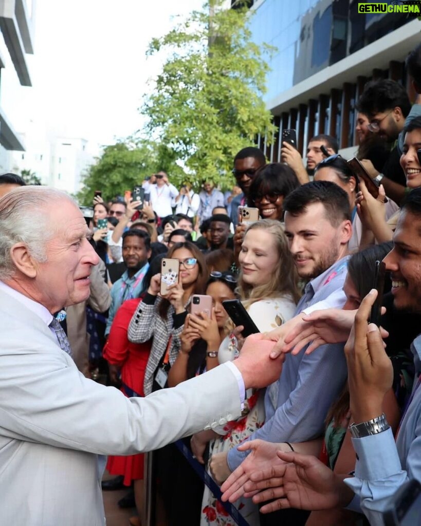 King Charles III of the United Kingdom Instagram - Celebrating green innovation and bright new ideas! ♻️💡 The King has met students and graduates from across the Commonwealth at @hwdubai, and met entrepreneurs to hear about green tech and sustainable innovations. Set up at the Dubai campus to run alongside #COP28, the Climate Hub’s Cleantech exhibition gives companies a chance to meet policy makers, potential investors, and industry leaders. Youth engagement is a key theme of the Hub, and many students are volunteering to assist exhibitors. 📸 PA / @chrisjacksongetty Heriot-Watt University Dubai Campus