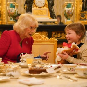 Queen Elizabeth II of the United Kingdom Instagram - Last week, The Queen was delighted to be joined by 7 year-old Olivia and family for a special Christmas tea at Windsor Castle. 🎄☕️

🧸 Olivia’s Coronation teddy bear Corrie, who travels with her everywhere, was a guest of honour. 

At 17-months-old, Olivia was diagnosed with a large brain tumour, causing permanent blindness. Since her diagnosis, Olivia has been receiving regular treatment, including chemotherapy. However, none of this has curbed her infectious enthusiasm or love of singing. 

🎵🎶 Along with the Bexley Music Primary Choir, Olivia performed a carol as part of His Majesty’s Christmas Broadcast.

Happy Christmas Olivia - and thank you for all the joy you bring! ♥️