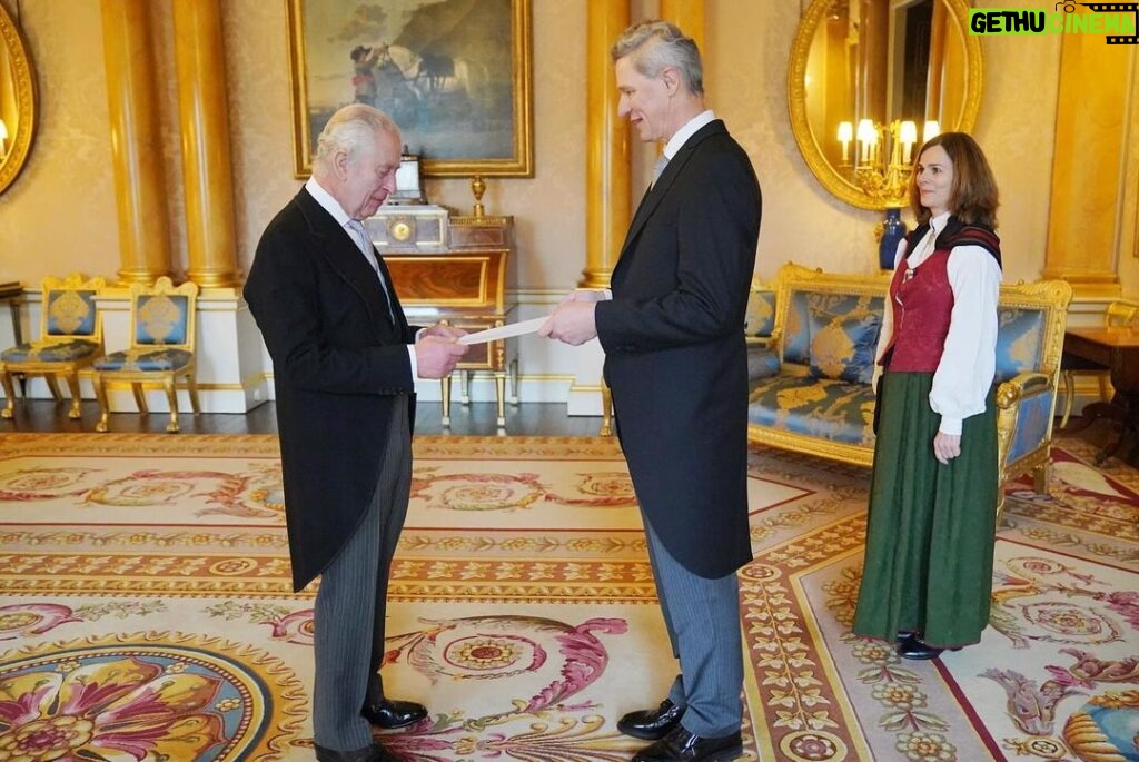 King Charles III of the United Kingdom Instagram - 🇬🇧🇳🇴 Yesterday, The King received the Norwegian Ambassador, Mr. Tore Hattrem, at Buckingham Palace. The Audience took place on the day that the Norwegian Spruce, given as a gift from the people of Norway to the people of the UK, was illuminated in Trafalgar Square. This annual gift symbolises Norway's gratitude for the UK's support during the Second World War.