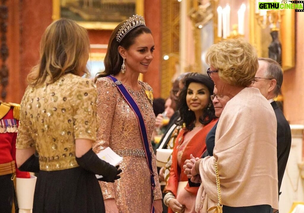 King Charles III of the United Kingdom Instagram - This evening, The King and Queen, accompanied by The Prince and Princess of Wales, welcomed the world's ambassadors to Buckingham Palace. Hosted annually, the Diplomatic Reception celebrates London as home to one of the largest Diplomatic Corps in the world. 📷 @chrisjacksongetty