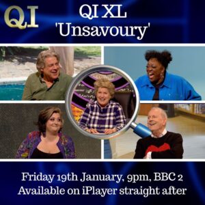 Kiri Pritchard-McLean Instagram - It's your gal's first QI tonight! Love this show so much so this is an absolute bucket list moment for me. 
Dream cast too in @alandaviescomic @1judilove and @gylesbrandreth .