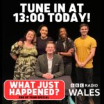 Kiri Pritchard-McLean Instagram – This afternoon on BBC Radio Wales we’ve got a bumper edition of What Just Happened. 
We’ve got a whole year of news to round up, after all! 
I’m on a team with the brilliant @melowencomedy . Robin Morgan hosts/stops us physically fighting @will_hayward_journo and @athenakugblenu