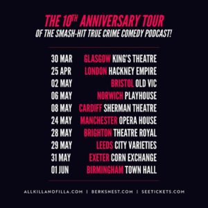 Kiri Pritchard-McLean Instagram - The Legends asked and we listened. After a five year hiatus we're back on tour and we're celebrating ten years of chatting shit and beeping names. 
We're going to the ten best venues in our ten favourite cities for some HUGE shows and a limited presale goes to the mailing list tomorrow at 10am. General sale is 10am on Friday. 

This is going to be something else. See you there Legends! 
📸 @_drewforsyth 
💄 @alexogdenclark 
Cape @let_us_pretend_