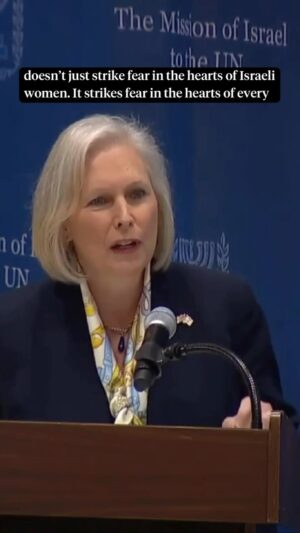 Kirsten Gillibrand Instagram - Yesterday I spoke at a special session at the @unitednations and called on them to condemn the sexual violence committed by Hamas against Israelis during the October 7th attack. Their silence sends the chilling message that we do not value the humanity of women and girls in Israel — and all around the world — who are the victims of these horrific crimes.