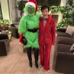 Kris Jenner Instagram - When The Grinch is your next door neighbor @khloekardashian 💚🎄 @drink818
