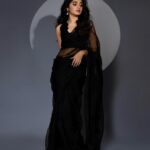 Krithi Shetty Instagram - Felt gorgeous in this #blacksaree ✨ 🖤 by @archanaraolabel Styled by - @ashwin_ash1 & @hassankhan_3 Style team - @ahmedxmirza M & H - @sadhnasingh1 @kamaldeepss Jewellery- @karnikajewelshyd Shot by - @pranav.foto