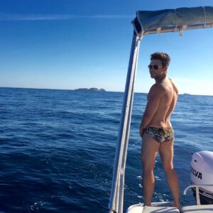 Kyle Dean Massey Instagram - Happiest of birthdays to my main man @taylorfrey (peeing off the back of this boat) He may have the smallest bladder of anyone on this planet, but he has the biggest heart.  And he also has mine.