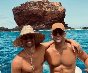 Kyle Dean Massey Instagram - Sweetheart Rock - with mine.

A ravishing young princess from Maui was captured by a young warrior from Lanai. He took her as his wife and brought her back to his home island. He was so stricken with her beauty that he was afraid to let other men see her, and thus he confined the princess to a sea cave near the rock.

One day, as the warrior was away, the weather suddenly changed drastically, and the raging surf began to pound this side of the island. The warrior rushed back to the cave, but it was too late: His beloved Puu Pehe had drowned. Heartbroken, he retrieved her body and, with the help of the gods, climbed the steep rock island, where he buried her in a tomb. Overcome with grief, the warrior then leaped off the rock to his death.