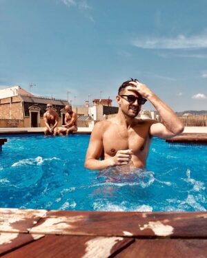 Kyle Dean Massey Instagram - Barcelona rooftop. @axelhotels #HeteroFriendly #axelexperience #axelwallbarcelona
