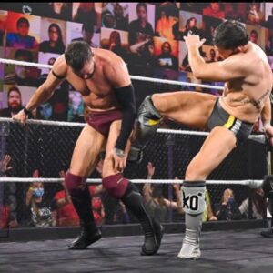 Kyle Greenwood Instagram - One year removed from the fight of a lifetime. We left it all in the ring yet I’m forever changed as a wrestler, so cheers @finnbalor 10/4/20
