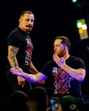 Kyle Greenwood Instagram - We know Kung Foo, too. The Revolution begins with new @allelitewrestling tag-team champs. 📸 by @kimberlasskick