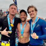 Kyle Schmid Instagram – Huge thanks to the @malibutri for making today so memorable. Together we raised over $100,000 for @childrensla and had a blast doing it. 

We ran into old friends, made new ones, I stood on a podium and most importantly, with the help of @tyrsport I set a new personal best.

I’m hooked. Loved finishing my first tri and can’t wait for the next! Zuma Beach, Malibu, Ca