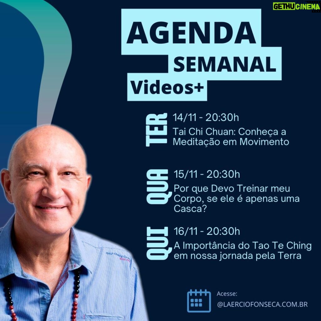 Laércio Fonseca Instagram - Olá pessoal, tudo bem? SEGUE NOSSA AGENDA ONLINE DA SEMANA🙂 Acesso pelo sistema de assinatura Vídeos+ #espiritualidade #amor #autoconhecimento #paz #deus #gratidao #medita #espiritismo #energia #sabedoria #positividade #fe #felicidade #vida #magia #universo #terapiaholistica #despertar #prosperidade #luz #consciencia #ufologia #laerciofonseca #espacocaminhodaluz #taichi