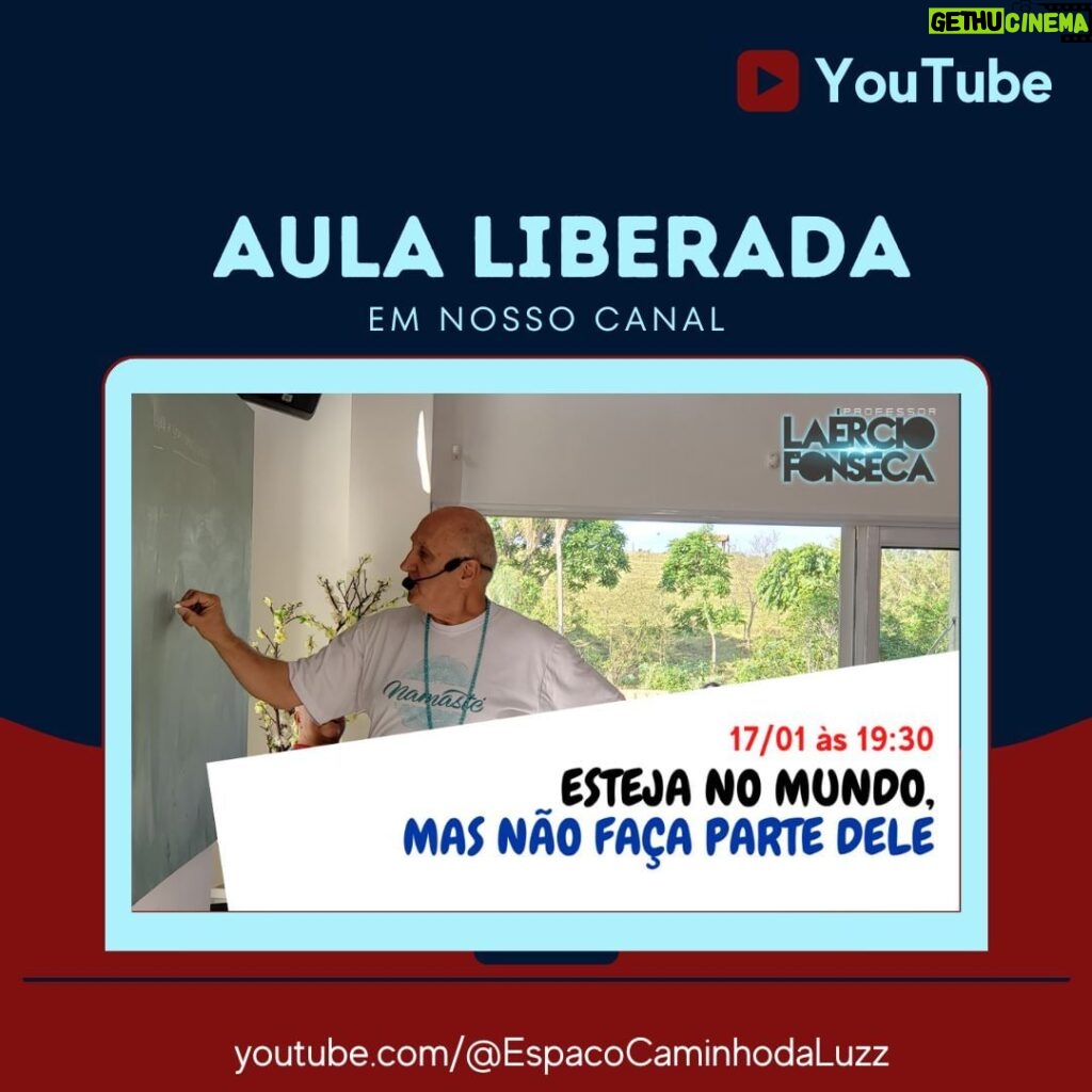 Laércio Fonseca Instagram - Olá pessoal, passando para lembrar que hoje tem conteúdo INÉDITO em nosso canal :) Espertamos por vocês!!! Ajude-nos a passar a mensagem para mais pessoas, envie para quem você acredita que gostará de assistir também😉 #espiritualidade #amor #autoconhecimento #paz #deus #gratidao #medita #espiritismo #energia #sabedoria #positividade #fe #felicidade #vida #magia #universo #terapiaholistica #despertar #prosperidade #luz #consciencia #ufologia #laerciofonseca #espacocaminhodaluz #youtube