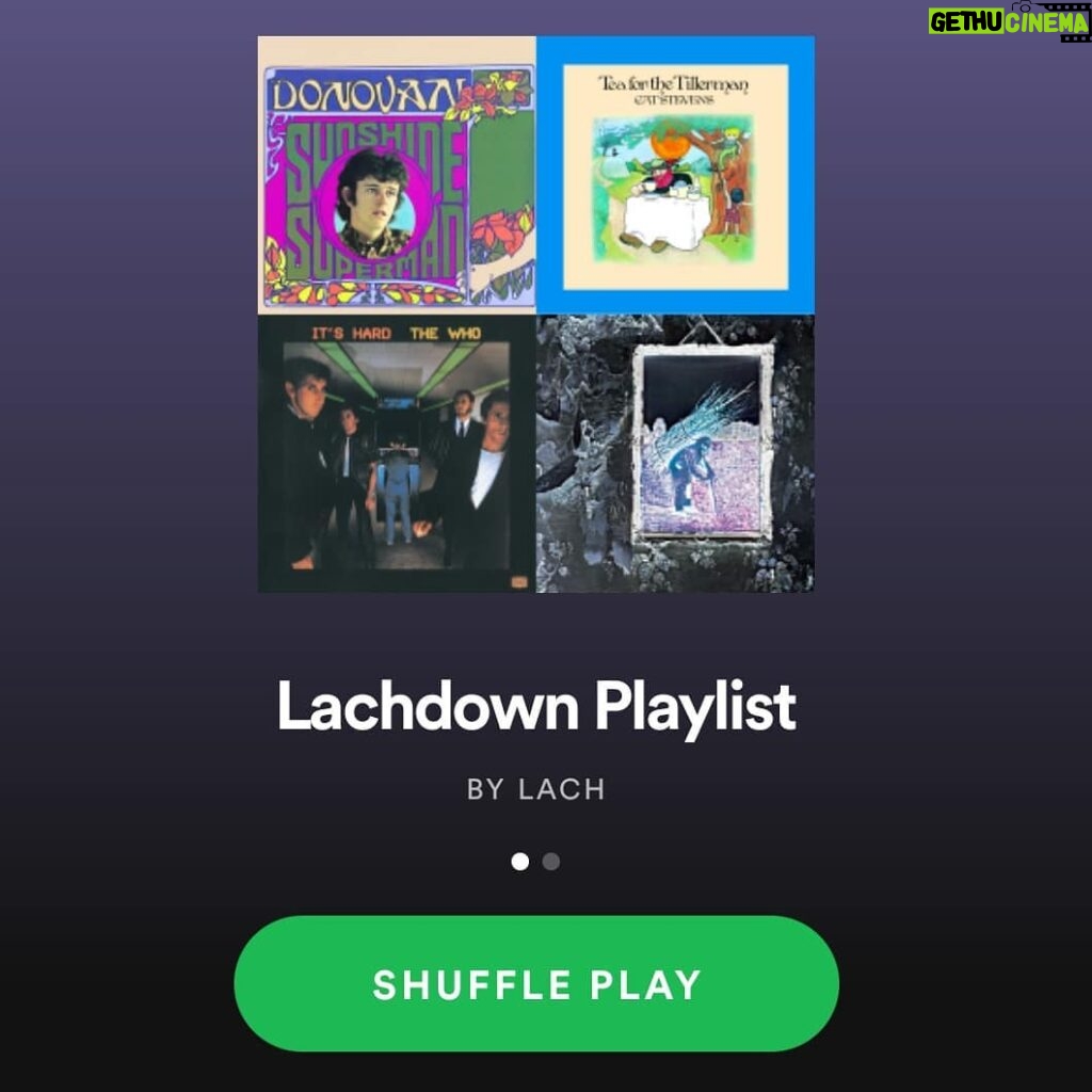 Lachlan Patterson Instagram - Some classic jams on Spotify that help keep me stayin positive while doin my chores. Hope they can do the same for you.