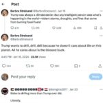 Lady Bunny Instagram - Barbra Streisand, a tremendously gifted singer and actress, has no idea what she's talking about in this tweet. Climate change? Yes, it's a big problem. But her answer to the problem is voting for Joe Biden, who has approved more drilling than Trump. Why doesn't Barbra know this? She's not dumb--so why is she spouting fake news? Is she an MSDNC viewer, ie one of the Dems who only focus on Trump and never mention their own party's failings? Or is she paid to share this kind of stuff and deceive her followers? PS: This isn't an attempt to sell you on Trump or Biden. They both want to drill more and destroy the planet. Any vote for them is a vote for climate chaos. This is why it's essential the media to keep quiet about the progressive Dems like Marianne Williamson or Cenk Ugyur, and 3rd party candidates who want alternatives to fossil fuels, and who don't have Trump or Biden's record of corruption and lying. If Babs were honest, and truly cared about the damages from climate change, she would've recommended one of the progressives, or at least publicly urged Biden to curb his greed for oil. But Barbra would rather offer the problem as the solution. Pretty dark stuff if it wasn’t so infantile. The truth isn’t what you want it to be, and both Trump and Biden have bad records on new drilling. I don’t see how you are concerned with the planet’s biggest issue if you’re voting for either.