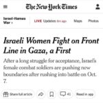 Lady Bunny Instagram - Only the identity politics-obsessed hacks at the "liberal" NY Times could try to put a positive spin on genocide in Gaza by claiming that women are now helping to murder 24,000 Palestinians. And that’s a plus? Werk! We have inclusive murderers now! As journalist Rania Khalek pointed out on twitter: "These female soldiers belong to a military that is starving pregnant Palestinian women of food and water, forcing Palestinian women to have c-sections without anesthesia while killing their premature babies." You go, girls! Girl power destroying girls and boys! NY Times, spare us your devious and wrongheaded girl boss crap. You don't dress up genocide, which Israel is now on trial for in the world's highest court, by saying that females are now accepted as land thieves and genociders amongst their ranks, too. I’m not saying that women being allowed to fight in Israel’s army isn’t an advance for the Israeli army—it is, if that’s what Israeli women want. But this “triumph” is attempting to sugarcoat genocide. That’s less of a victory for women—and more of a defeat for humanity.