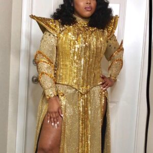 Lashauwn Beyond Instagram - Wakanda themed homecoming gown /corset and accessories all by me