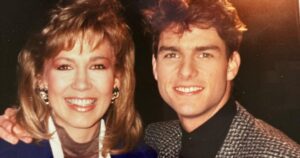 Leeza Gibbons Instagram - I've been a Tom Cruise fan for decades. He's always been the nicest guy with the greatest smile.  He's given us such great entertainment and continues to defy the odds and deliver unreal stunts to perfection...
case in point , Mission Impossible; Dead Reckoning!  Anyway, in my cleaning/organizing frenzy I came across these pictures from the old days...I was interviewing Tom after the movie Days of Thunder and once he took me for a spin around the track, I was hooked. I ended up taking racing lessons and competing in the Toyota Celebrity Grand Prix in Long Beach!
#ET #olddays #TomCruise #racing #needforspeed #interview #thenineties 
#missionpossible #daysofthunder  #toyotagrandprix