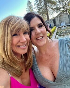 Leeza Gibbons Instagram - These glasses (and over a hundred more) were handmade, each unique to reflect something special about the person wearing them. These reflect my mantra: "Breathe, Believe, Receive" and they were made by my friend, mother-of-the bride @tricialavoice_author . The glasses had guests' table numbers on them. Genius, right? Her daughter @olivialalalalaa 's wedding was as perfect as they get. #weddingideas #unique