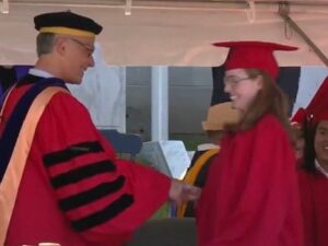 Leeza Gibbons Instagram - And she's on her way....congrats @kellyyfenton and family!  Another stellar graduate from @wesleyan_u .  We were SO happy to share this moment! #graduate #wesleyan #congrats