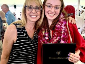 Leeza Gibbons Instagram - And she's on her way....congrats @kellyyfenton and family!  Another stellar graduate from @wesleyan_u .  We were SO happy to share this moment! #graduate #wesleyan #congrats