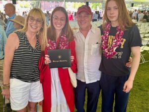 Leeza Gibbons Instagram - And she's on her way....congrats @kellyyfenton and family!  Another stellar graduate from @wesleyan_u .  We were SO happy to share this moment! #graduate #wesleyan #congrats