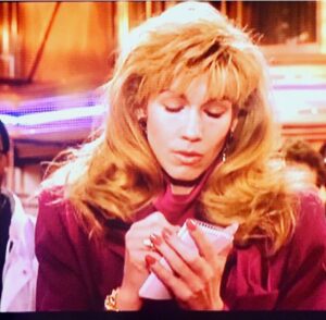 Leeza Gibbons Instagram - Who's that girl?  So, I'm backing up my photos this week and found this one circa 1991 from the set of the movie SOAPDISH!  I remember fretting over my hair and those nails, but mostly I remember how funny this movie is and how brilliant @thesallyfield and @robertdowneyjr @kevinklineofficial @whoopigoldberg and the rest of the cast were. If you have t seen it , now is a good time for a laugh #soapdish #comedy #olddays #ontheset