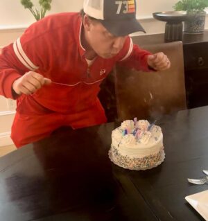 Leeza Gibbons Instagram - No one celebrates bigger or better than my husband Steven. His birthday is today but we've pretty much been at it for a week!  That's a whole lot of cake! 🎂 I love you birthday boy! #