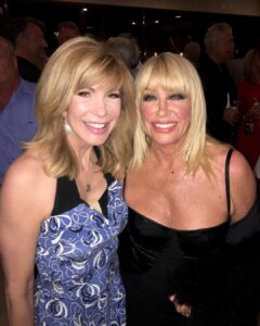 Leeza Gibbons Instagram - Gutted, but grateful. Not ready to say goodbye to my friend Suzanne Somers. But what a magnificent life. She was a star, and she loved being that source of light and beauty. She was a healer and she never said no to anyone looking for guidance and inspiration. She was a friend who let herself be vulnerable enough to be seen. She was a little girl, a sexy siren and the rock- solid center of her family. She was a truth- seeker who was evolving right til the end. Suzanne Somers was so many things to her friends and fans but most of all, she was Alan's wife, having rarely spent a few hours, much less a few nights apart. Their love story did not follow a straight line, nor did her career. She made her own rules, broke the ones which didn't fit and never failed to try new things that had never been done before. From her poems to her products; from her books to her singing, she lived out loud. On purpose. Out front. Ambitious and generous , with lists of awards and loads of accomplishments, she was most proud of her extraordinary family - with whom she worked and loved and played , and for whom she was a bonfire of inspiration. Steven and I send our deepest love and support to them today. 💔 #suzannesomers #shineon