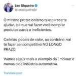 Leonardo Siqueira Instagram – Claro que há outros motivos do porque a Embraer é relevante! 

Mas, sem dúvidas, isso explica grande parte do seu sucesso!