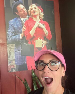 Lesli Margherita Instagram - Getting to do an amazing concert presentation of a new musical AND seeing my pumpkin head in the restaurant next door? The best!🤪 @stevierosen we made it!!! 🤣🤣#guysanddolls #femaletroubles @theaterbcp