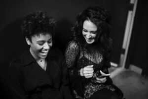 Lesli Margherita Instagram - One of these peeps is hosting SNL tonite. The other one will be watching at home while stuffing her pie hole and trying not to cry off her face mask. Kill it my ❤️ @arianadebose 📸: @jennyandersonphoto