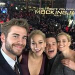 Liam Hemsworth Instagram - Love these guys!! Thank you so much to all the amazing fans. Love u guys! @elizabethbanks #MockingjayBerlinWorldPremiere #besties