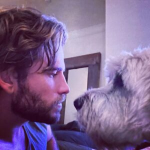 Liam Hemsworth Instagram - Man vs Dog. Who ya got?