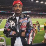 Lil Tjay Instagram - Grateful for the sh!t I got cause I come from a hard life! 🫡 🩶… s/o @jmulan nd the @houstontexans we was Litt last night 😂😂 #goodwin Houston, Texas