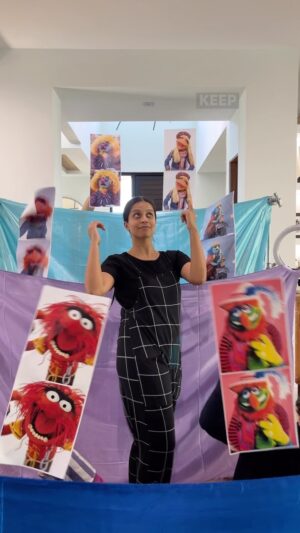 Lilly Singh Instagram - The equally as iconic behind the scenes of my Muppets Bollywood video 😂💪🏽 

When I got this role, I was so excited because hello MUPPETS, but also because we’ve rarely seen anyone like me opposite these iconic characters (shoutouts to the few we have seen! Paving the path ❤️). So when it came time for promo, I offered to ideate, produce and direct a few pieces of social content, knowing I wanted to further celebrate this representation. AKA I wanted the Muppets to step into my amazing culture!!

But shooting with the Muppets requires a lot of technical preparation. So to ensure every muppet performer knew exactly what I needed them to do AND to ensure the framing would work, I recorded an example video for each idea. Shoutouts to my actor friends who helped me because even though we’ve done a lot of strange things, this might take the cake! 

All this to say, representation matters BUT it also often takes a lot of work on the part of people stepping into a new space. And it’s work I’m happy to do. Especially since so many of you loved, appreciated and felt emotional watching the Muppets sing and dance to Desi Girl. It’s the crossover the younger me never thought was possible. 

Watch this space because I directed and shot a whole lot more that might hit you right in the dil ❤️😉

@themuppetsmayhem is streaming internationally this Wednesday, May 10th on Disney+. Be sure to support, for the culture! 💪🏽

#TheMuppetsMayhem #ForTheCulture #DirectorLilly