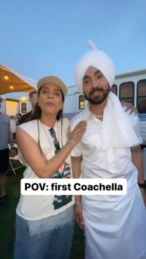 Lilly Singh Instagram - This is the joy that representation brings. Because we were born to shine baby! 

Thank you @diljitdosanjh for always inviting me to have a great time. Vibe teri meri definitely milthi ah. Here to support you always brother. 

Special shoutout to all the lovely Bhangra dancers I met backstage. Extra respect on your name because I know that life and it was 10000 degrees on that stage. Proud of you. I’m writing this caption while doing bhatka in your honour. 

So much greatness can happen when we support each other. I’m so proud of this moment and cannot wait for several more just like it! WE OUT HERE! HURRRRRR!!! 

#coachella #diljitdosanjh