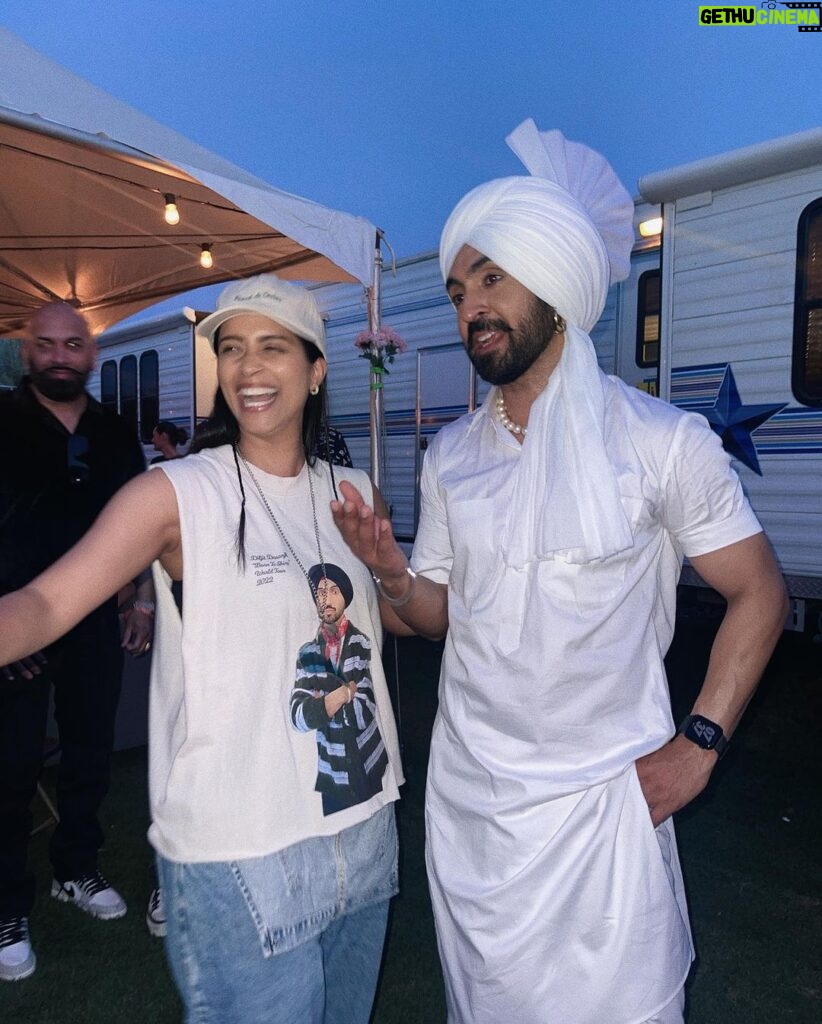 Lilly Singh Instagram - HANJI. My brother @diljitdosanjh turned #coachella into a Mela 🎇 I’ve never been to Coachella before and admittedly never really had a desire to go. But when your boy is putting on for the culture and making history, there’s no question I was going to do the 6 hour total commute and support. And I would do it 5 times over again for the GOAT. So proud of Diljit for not only pushing the limits, but doing it with grace and swag on 💯. On a personal note, I also greatly appreciate how supportive Diljit is of me and how vocal he is in general about supporting eachother, especially Desi women. That’s on some culture changing, role model behaviour. Thank you for your example and amplification of love 🙏🏽 On another note, I simply HAVE TO give a major shout out to @sonalisingh who is the mastermind beside Diljit and makes things like Coachella happen. She’s the hustler that helps make the history and her existence is so important. Thank you for all that you do ❤️ Also hi mom, I’ll always FaceTime you when I’m with Diljit because I love you and also I know you’ll get mad if I don’t 😘 And the LAST thing I’ll say is, never sleep on Punjabis. That crowd was more lit and louder than any other section of the festival and I said what I said. Good day. #diljitdosanjh 🐐 Coachella Music Festival