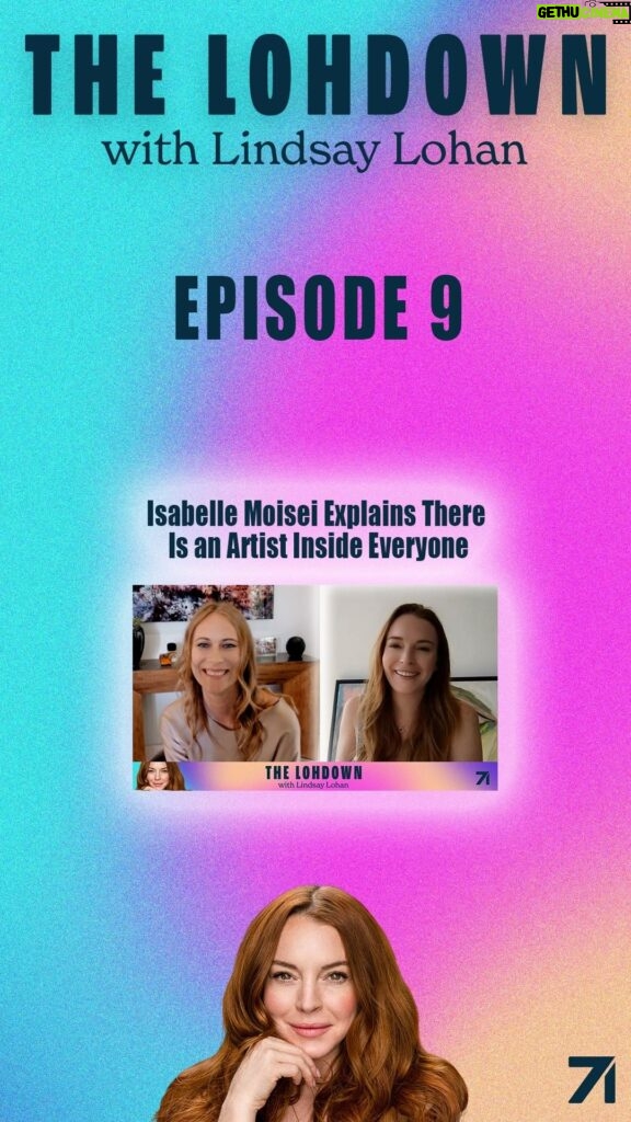 Lindsay Lohan Instagram - Isabelle Moisei Explains There Is an Artist Inside Everyone This week I sit down with my close friend and talented artist, Isabelle Moisei, to pull back the curtain on her vibrant artwork and creative process. I get the Lohdown on the evolution of her art, find out how she developed her unique style, and dived into the power of art to showcase the beauty of life. "Rumors" performed by Lindsay Lohan. (C) 2004 Casablanca Music, LLC; Universal Music Group; Sony Music Publishing @isa.moisei @studio71us #TheLohdown #LindsayLohan
