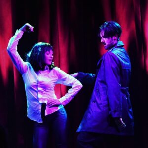 Lindsey Gort Instagram - it feels fucking electric to be back on stage singing and acting in front of a live (vaccinated) audience. get your tickets to see this new For The Record show, Tarantino Live: The Tyranny of Evil Men! #ftrtarantino #bourbonroomhollywood 📸: @abelarmasphotography