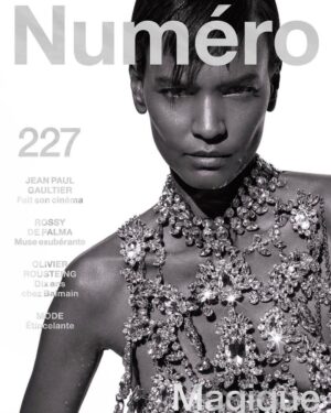 Liya Kebede Instagram - Love this !!!🖤🖤 @kotobolofo and I met through @instagram and this is the result of that 🙏🏾 @numeromagazine @babethdjian @rebeccableynie  @harold_james @hair_hasenbein @balmain