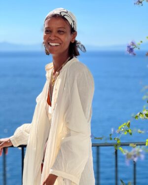 Liya Kebede Instagram - 💙 🧡 🤎 🙏🏾 🧘🏾‍♂️ 💦 @lemlemofficial