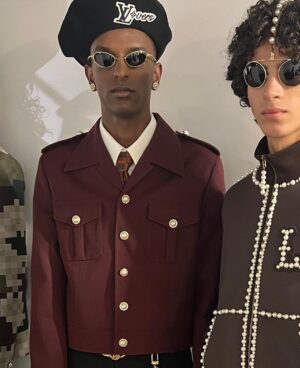 Liya Kebede Instagram - I have no words for this , happiest day me and my son ♥️ @shulkebs 🙏🏾 @pharrell @louisvuitton @bitton @henson @patmcgrathreal @karimbelghiran @vivamodel