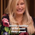 Liz Trinnear Instagram - 💕Jennifer Coolidge💕 This woman is so hilarious and truly an icon. You *must* watch season 2 of the White Lotus on @hbocanada cc: @etalkctv ps. How good is this HBO junket lighting? Los Angeles, California